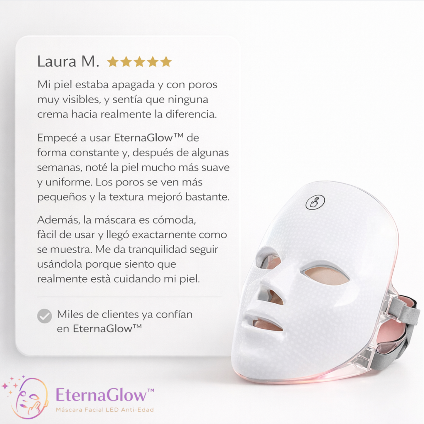EternaGlow™ Máscara LED Anti-Edad [Piel Joven, Lisa y Radiante]