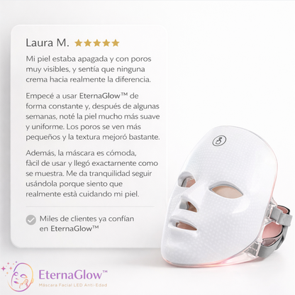 EternaGlow™ Máscara LED Anti-Edad [Piel Joven, Lisa y Radiante]